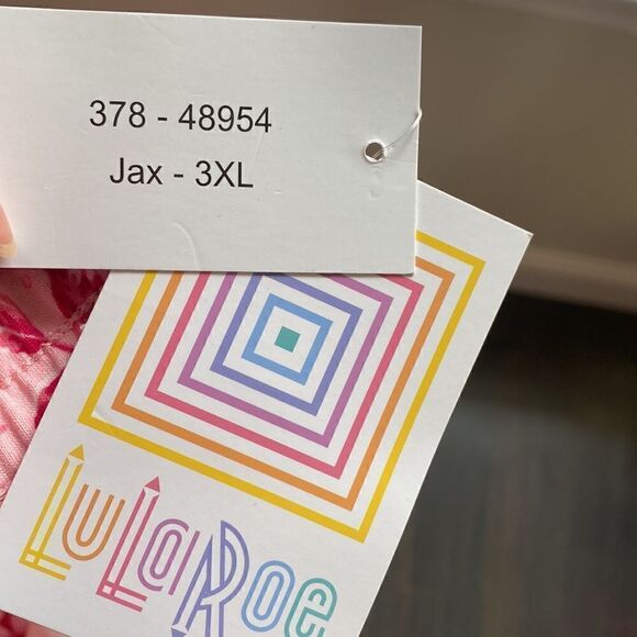 lularoe Jax Rose Floral Joggers Breast Cancer Awareness NWT - Picture 6 of 6